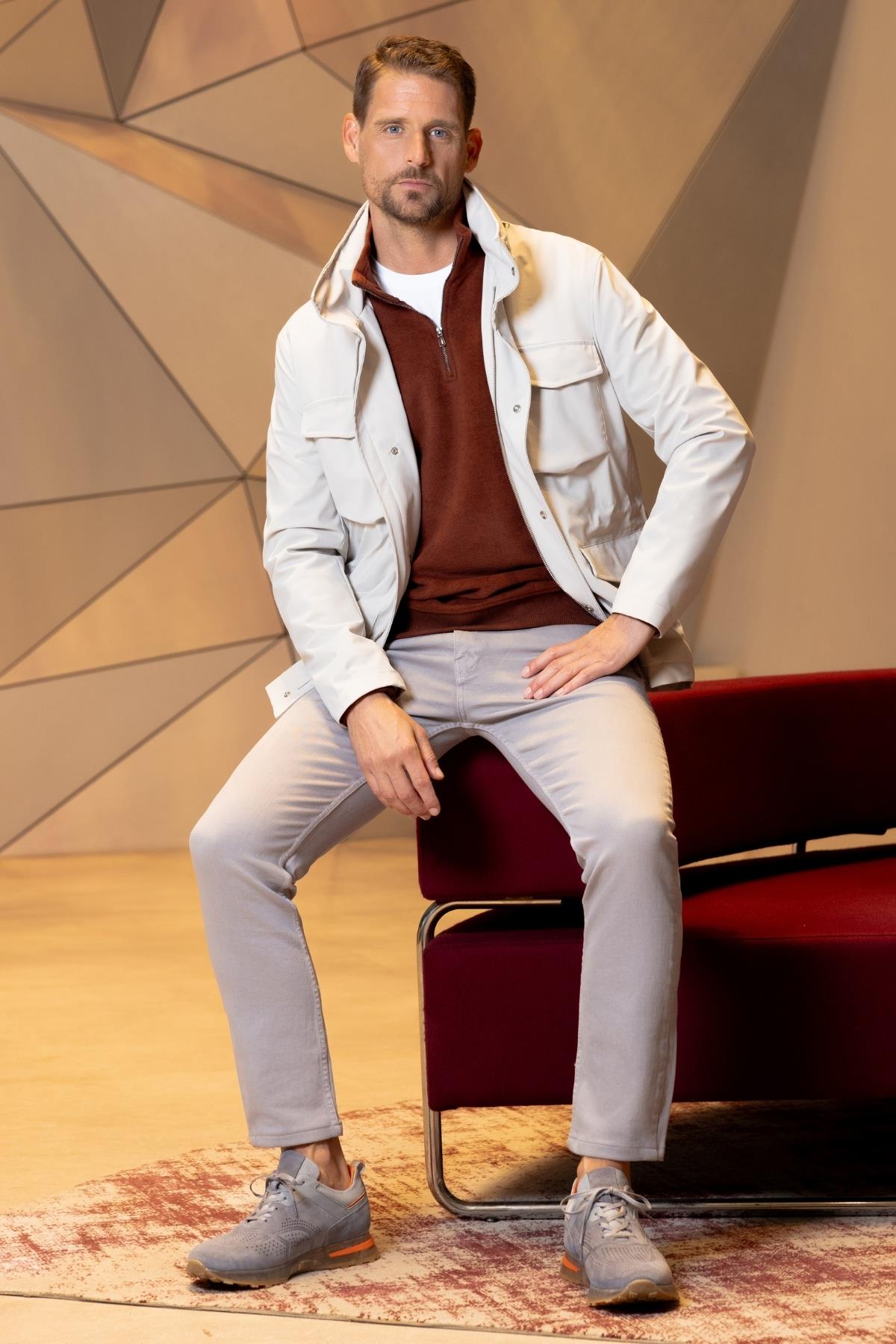 Morven Erkek Taş Poliamit Çıtçıtlı Kapitone Mont