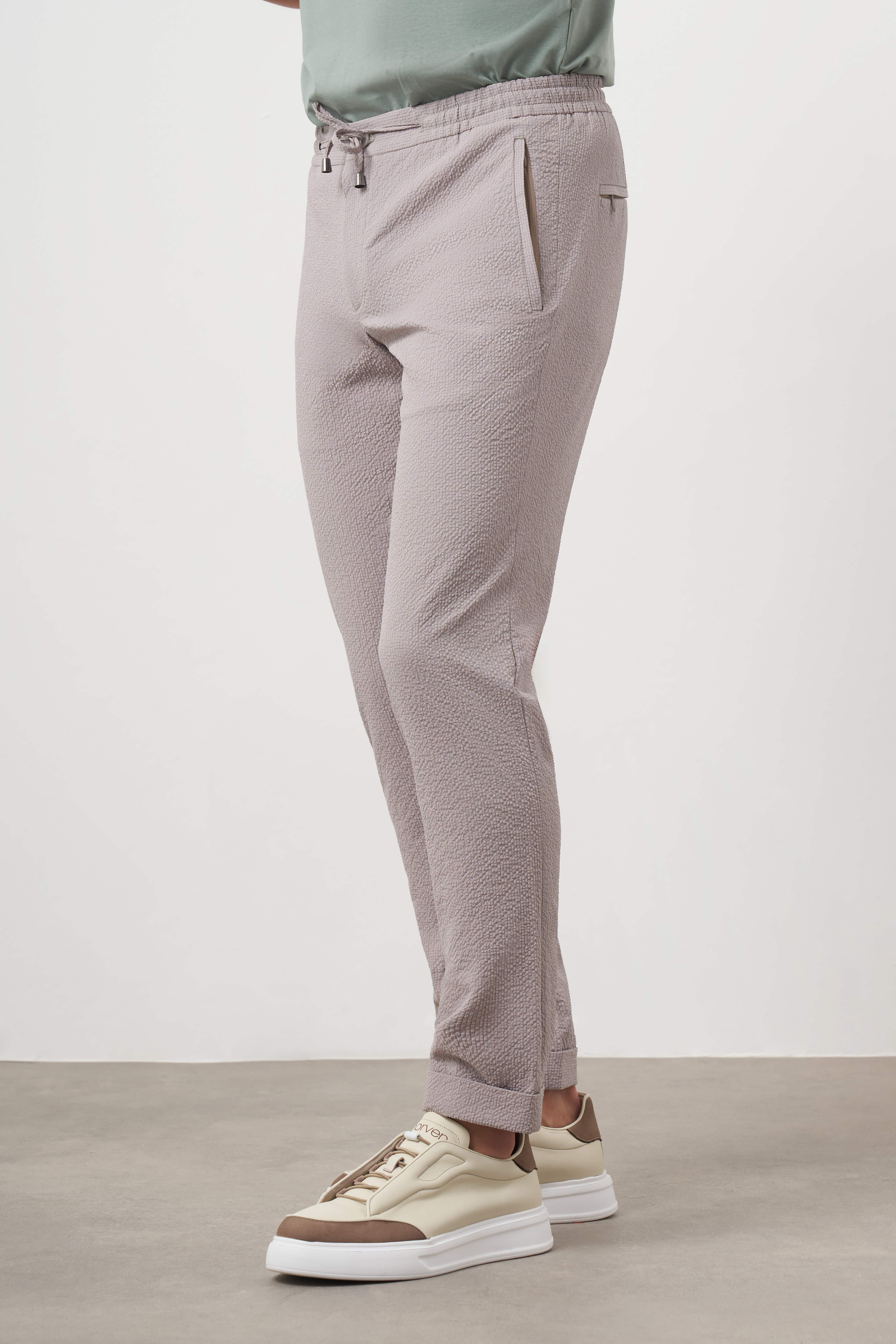 Morven Erkek Taş Polyester İpli Jogger Slim Fit Pantolon