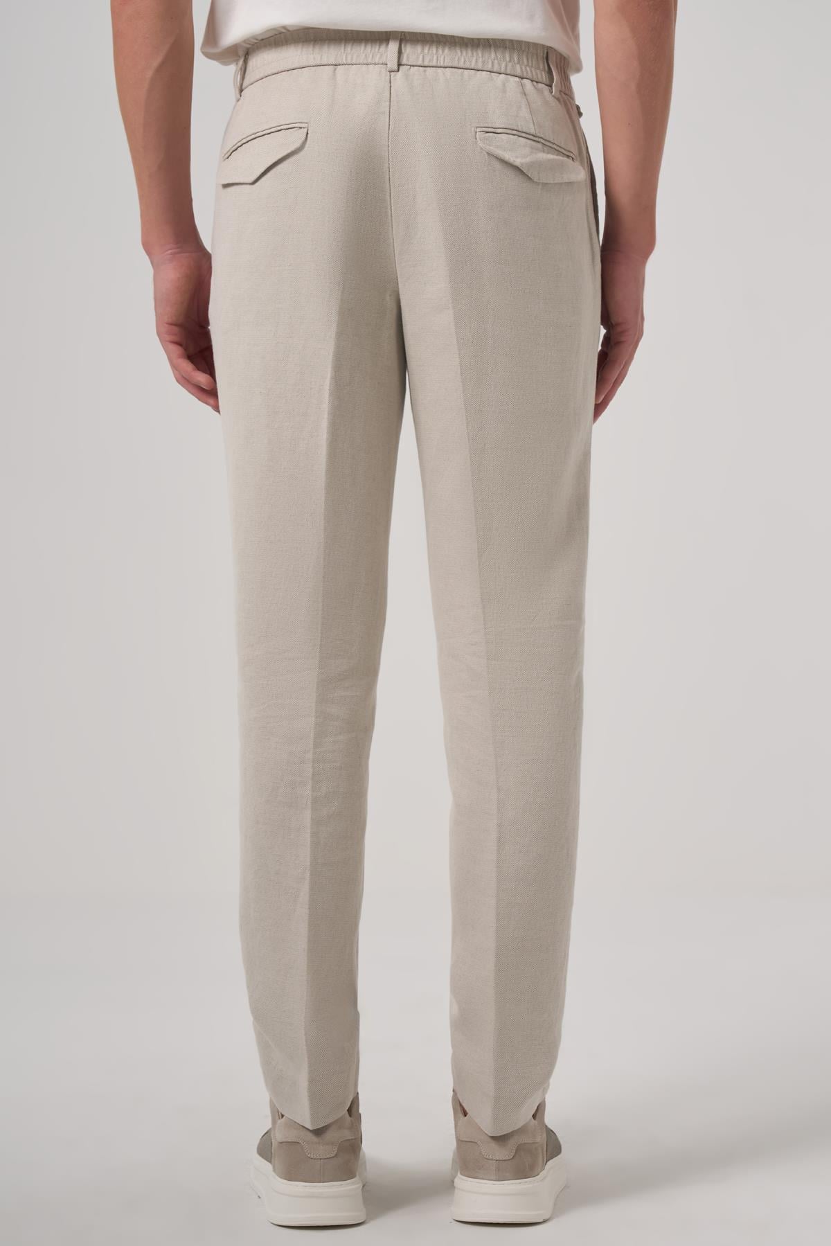 Morven Erkek Taş Trend Slim Fit Lastikli Pantolon