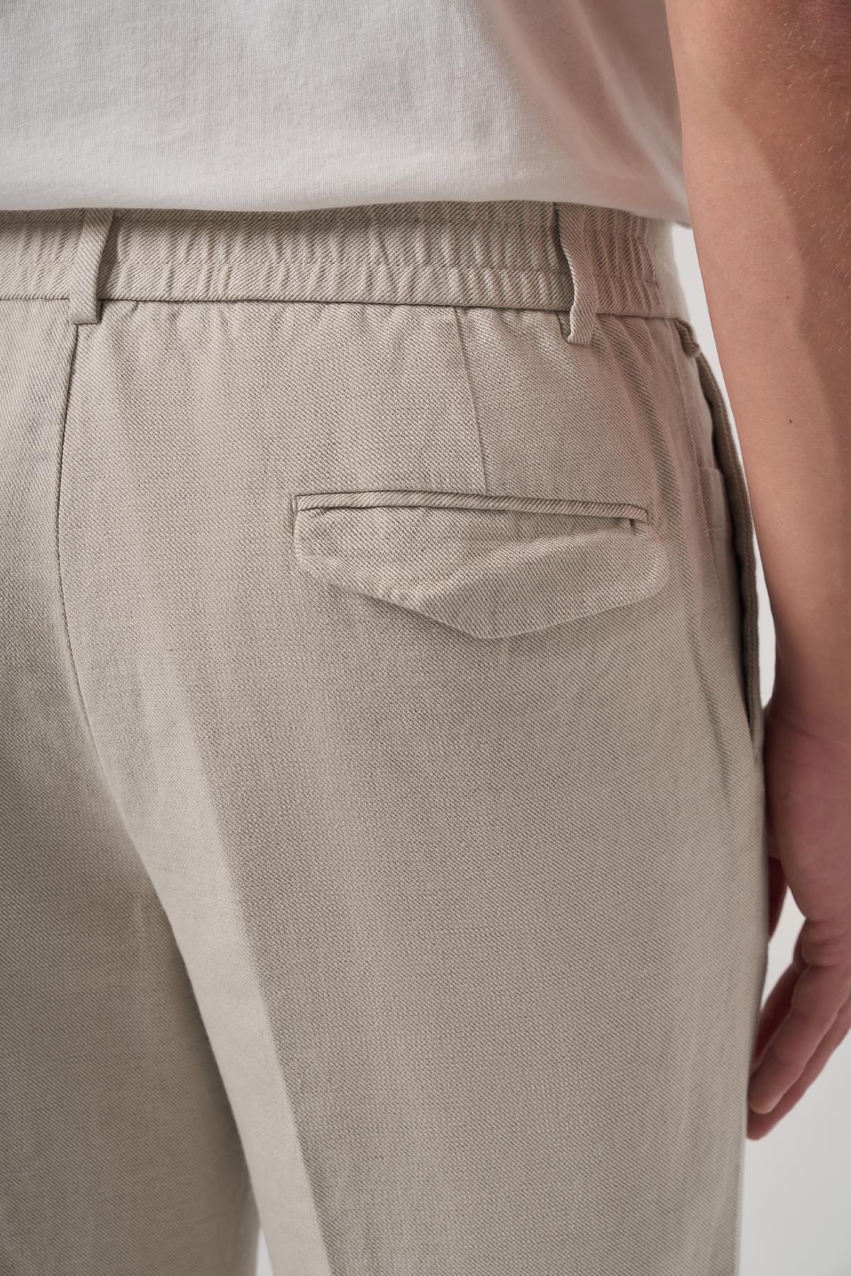 Morven Erkek Taş Trend Slim Fit Lastikli Pantolon