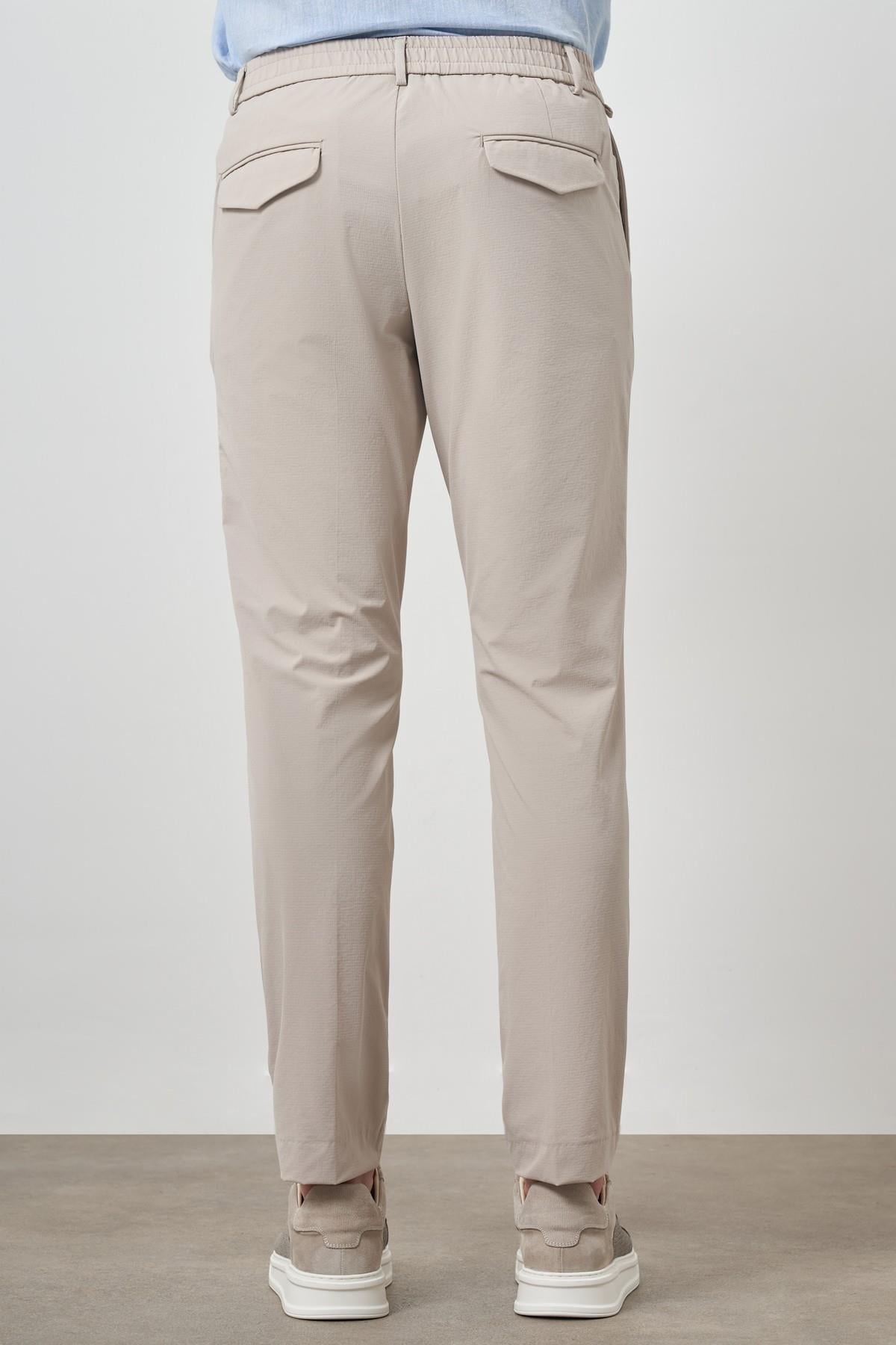 Morven Erkek Taş Trend Slim Fit Tam Lastik Pantolon