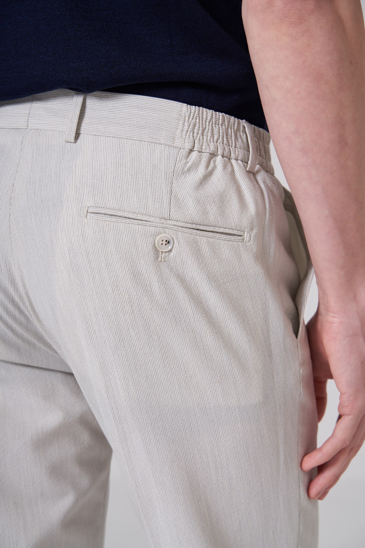 Morven Erkek Taş Trend Slim Fit Yandan Lastikli Pantolon