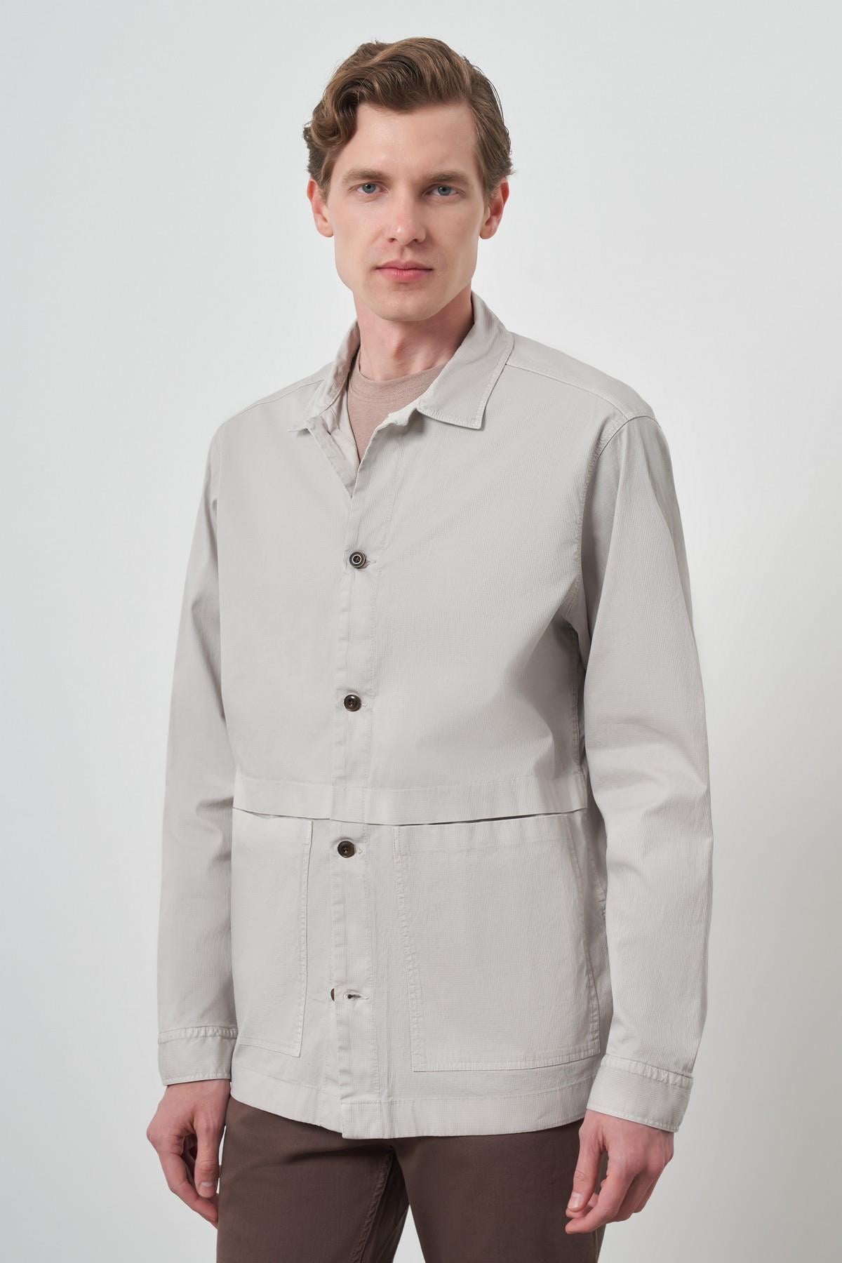 Morven Erkek Taş Worker Gömlek Ceket