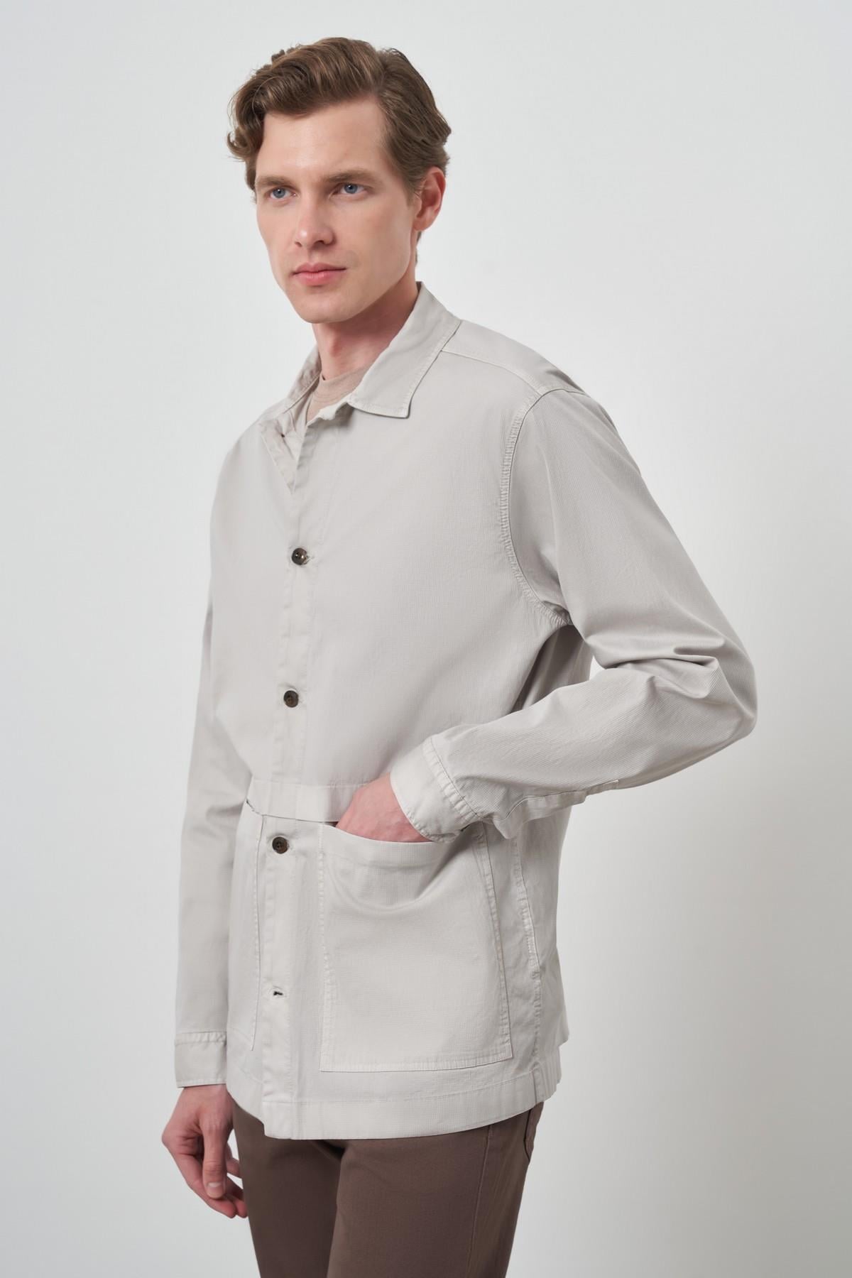 Morven Erkek Taş Worker Gömlek Ceket