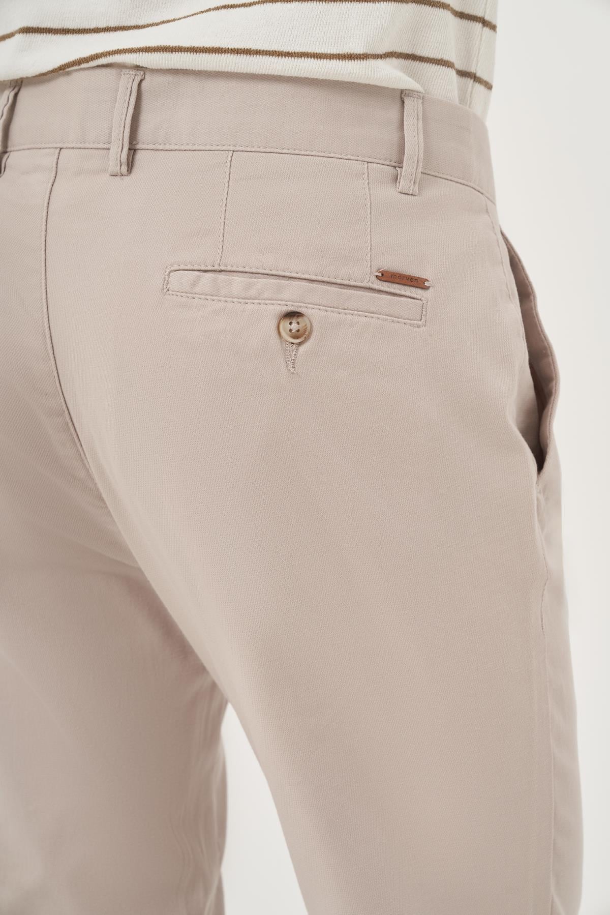 Morven Erkek Taş Yazlık Pamuk Yan Cep Slim Fit Chino Pantolon