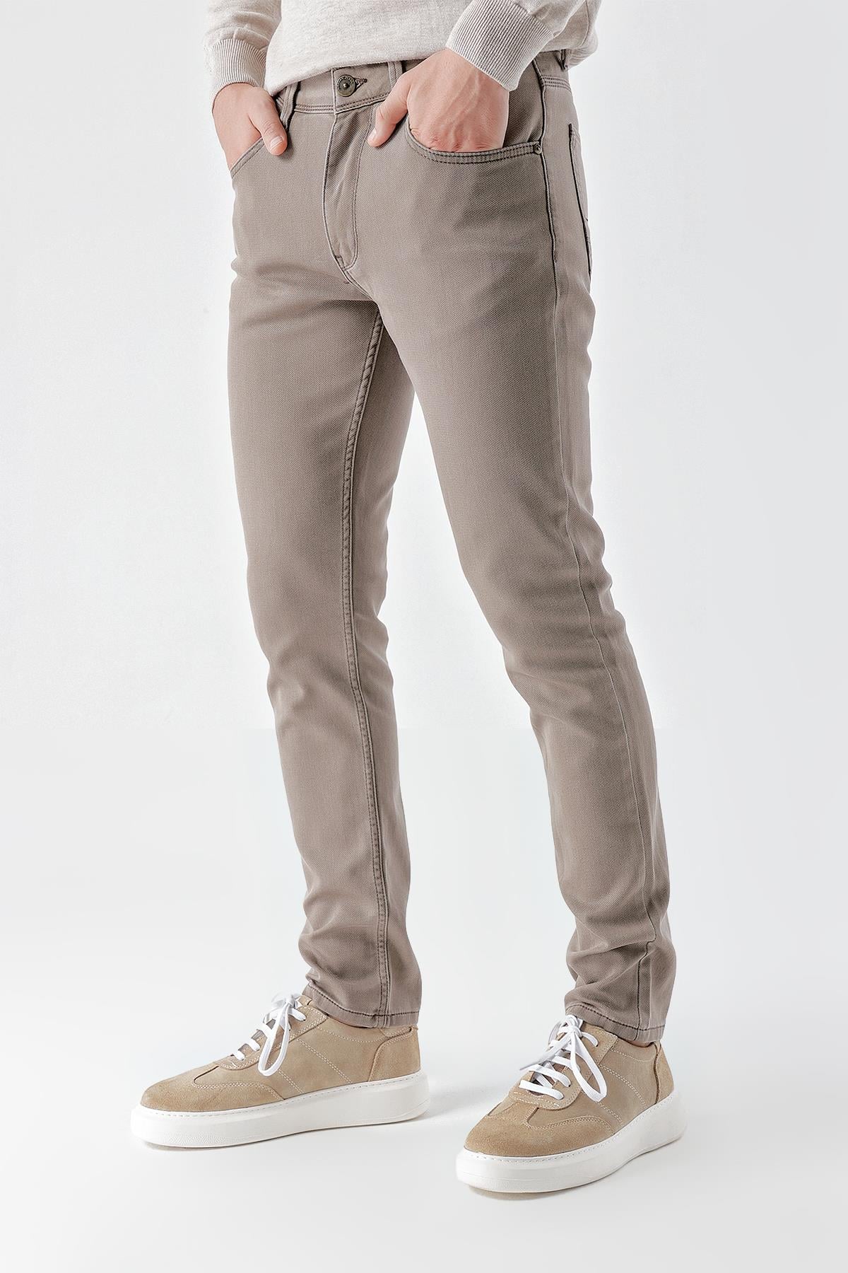 Morven Erkek Vizon Mevsimlik Pamuk 5 Cep Slim Fit Jean Pantolon