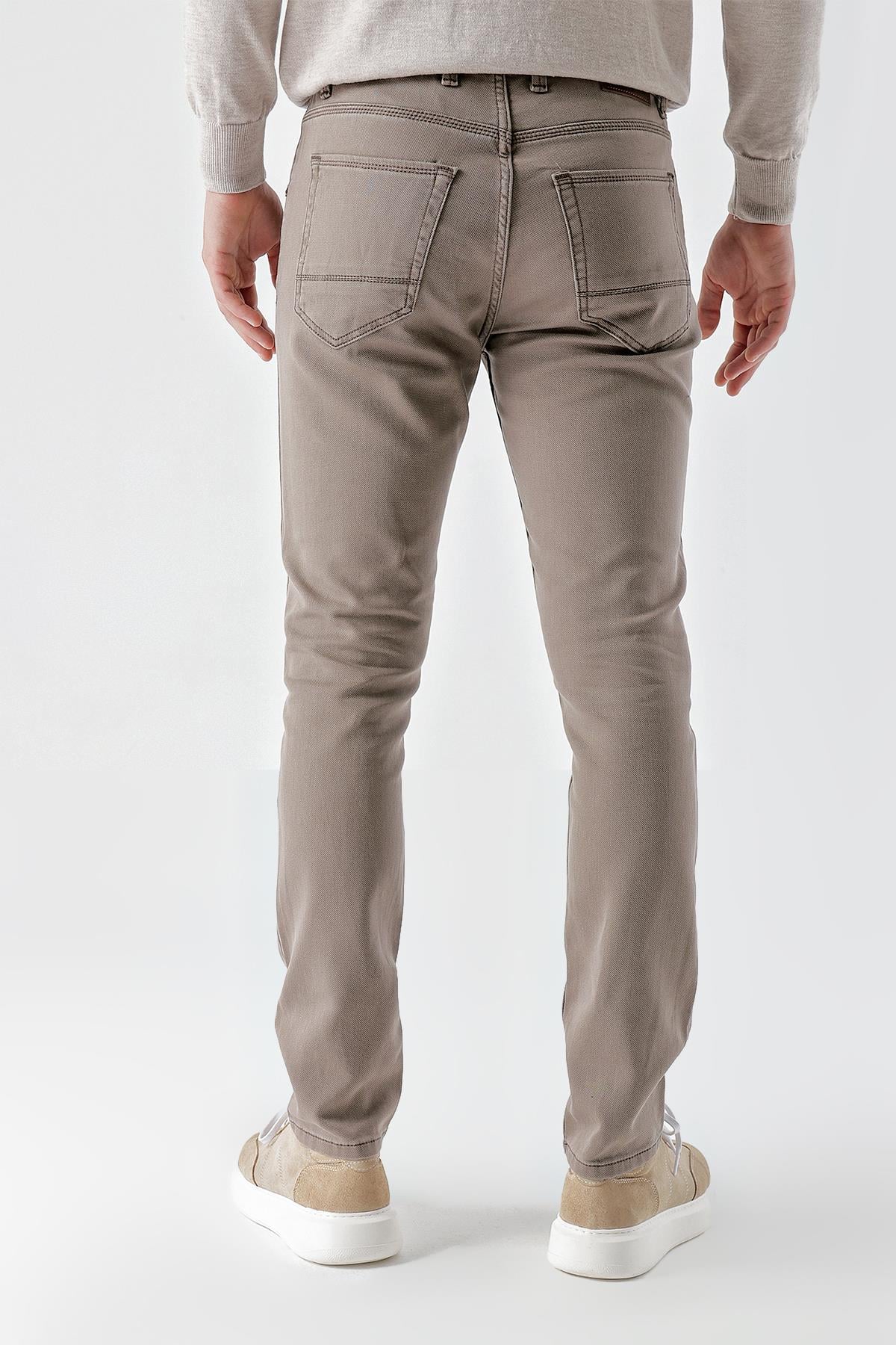 Morven Erkek Vizon Mevsimlik Pamuk 5 Cep Slim Fit Jean Pantolon