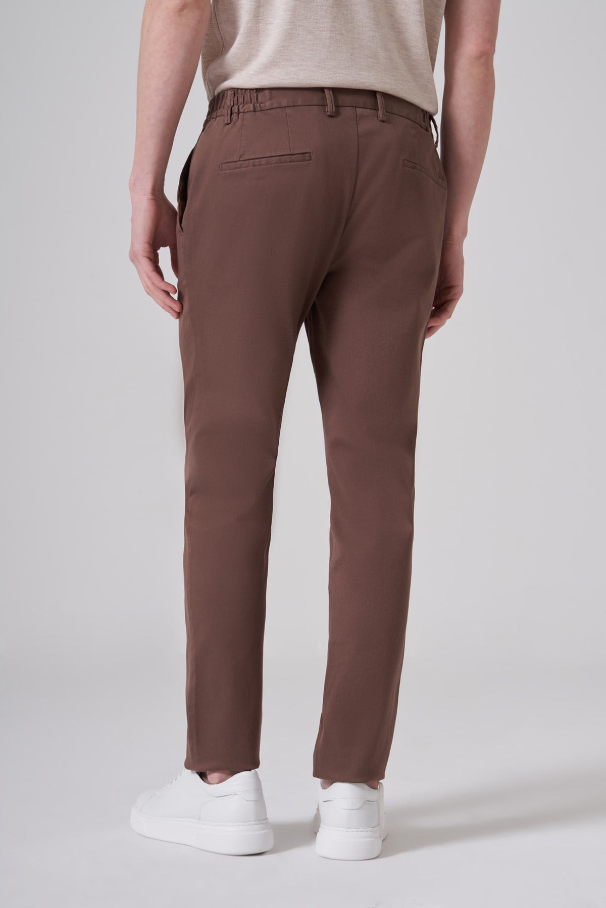 Morven Erkek Vizon Pamuk Trend Slim Fit Chino Pantolon