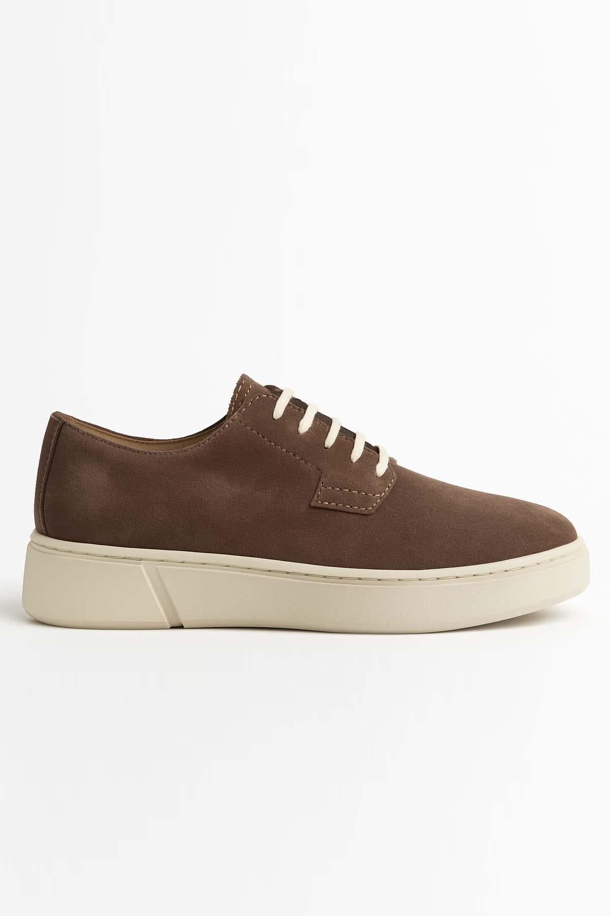 Morven Erkek Vizon Süet Kalın Tabanlı Sneaker Ayakkabı