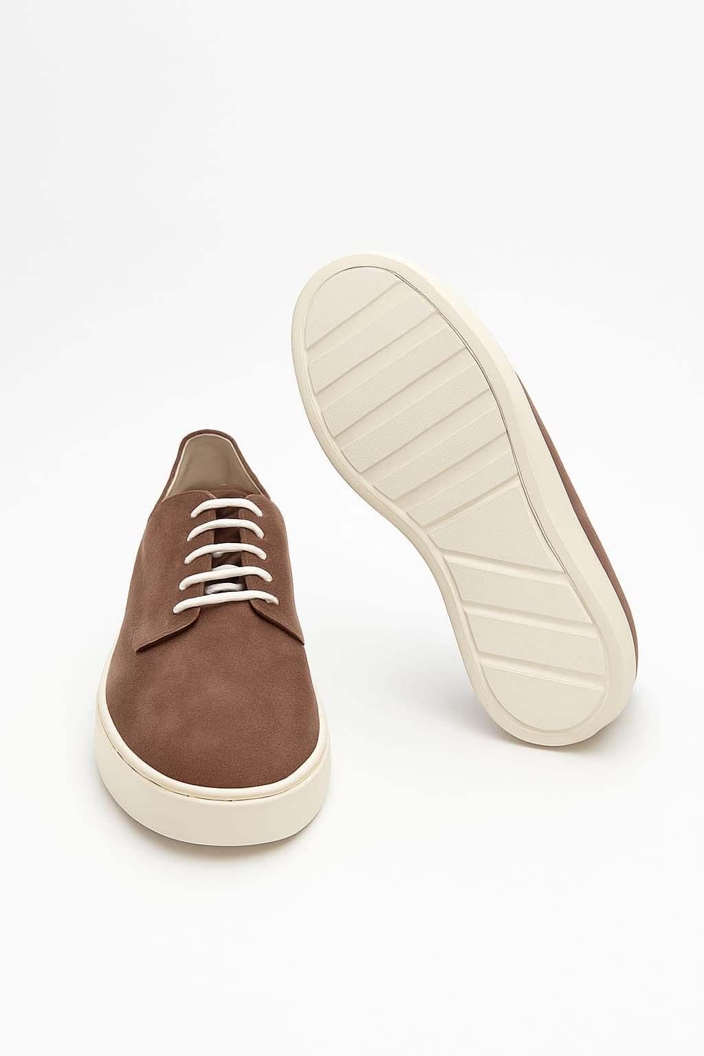 Morven Erkek Vizon Süet Kalın Tabanlı Sneaker Ayakkabı
