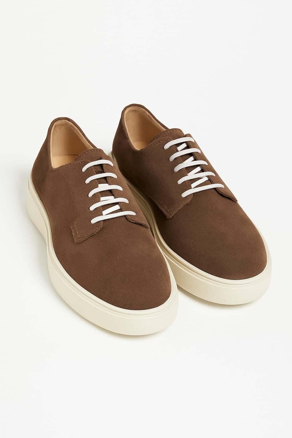 Morven Erkek Vizon Süet Kalın Tabanlı Sneaker Ayakkabı