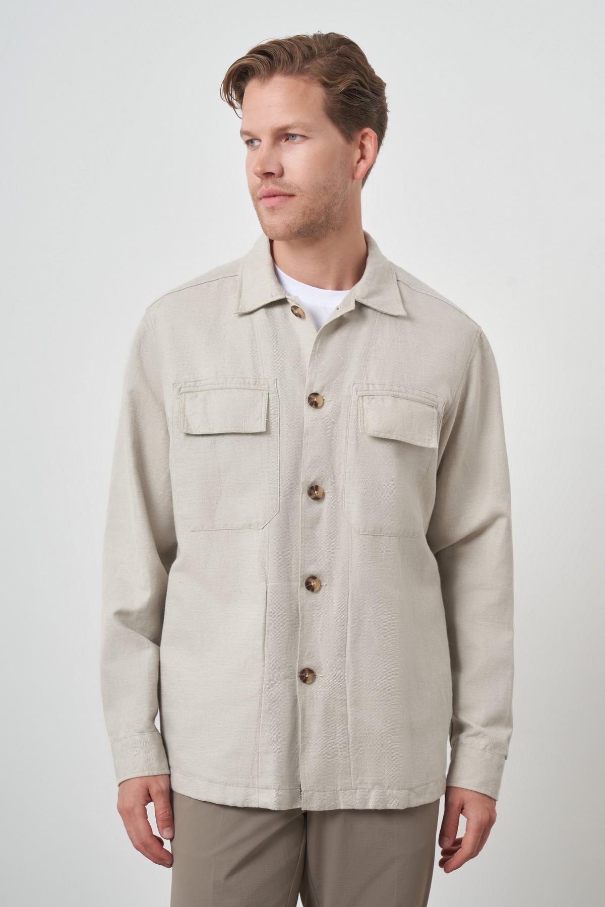 Morven Erkek Vizon Worker Gömlek Ceket