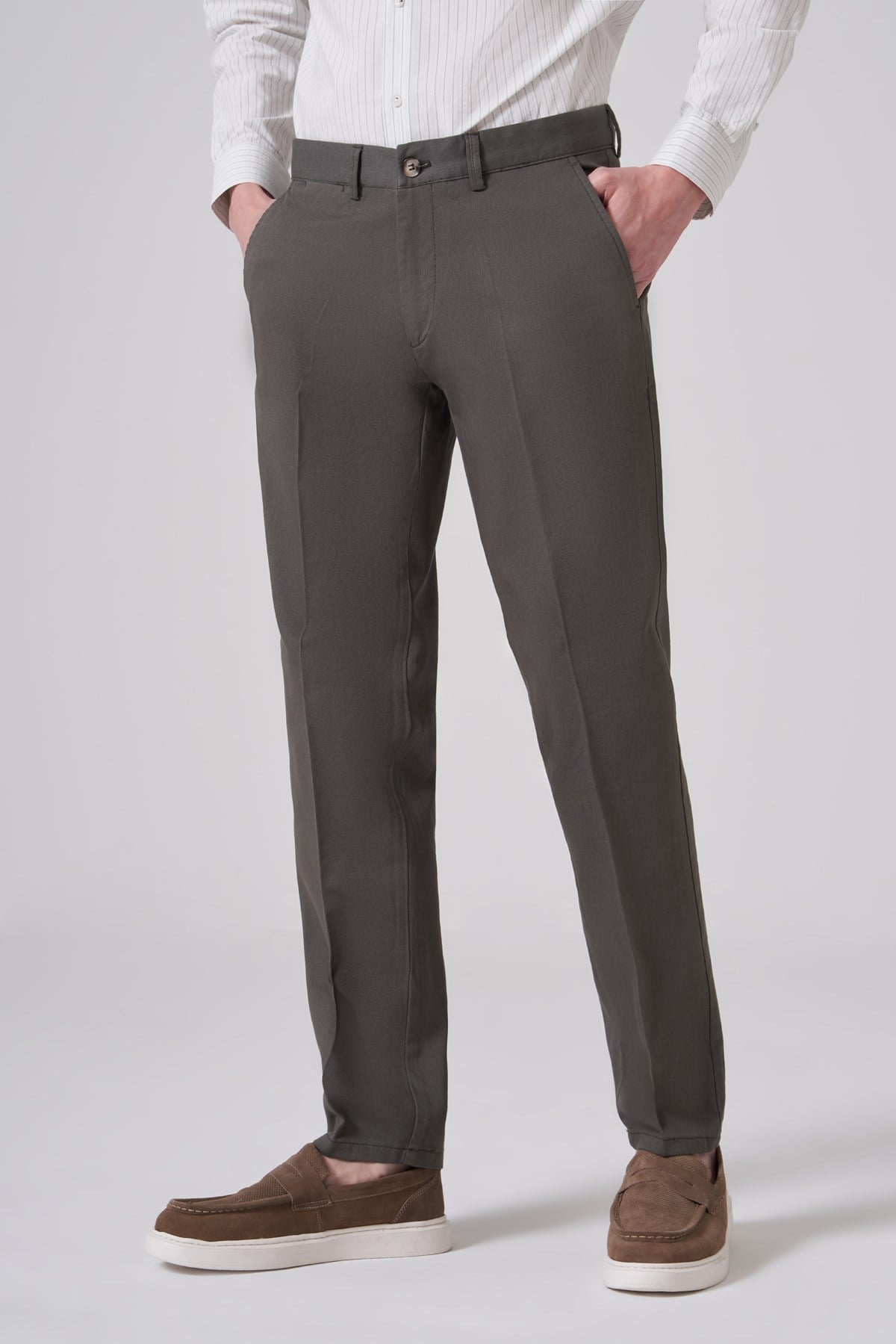 Morven Erkek Yeşil Pamuk Trend Dynamic Fit Chino Pantolon