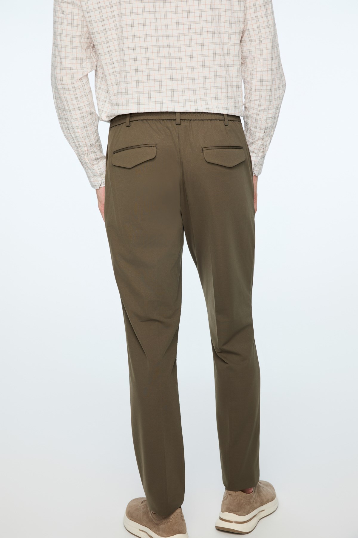 Morven Erkek Yeşil Rayon Trend Düz Slim Fit Pantolon