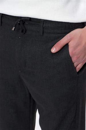 Morven Erkek Antrasit Slim Fit Lastikli Spor Pantolon