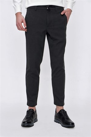Morven Erkek Antrasit Slim Fit Lastikli Spor Pantolon