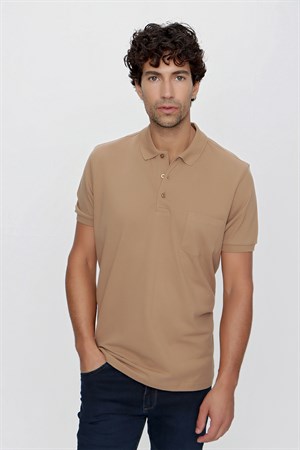 Morven Erkek Safari Basic Düz %100 Pamuk Battal Geniş Kesim Kısa Kollu  Polo Yaka Tişört