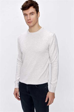 Bej Basic Dinamik Fit Rahat Kesim Bisiklet Yaka Triko Kazak