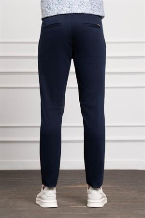 Lacivert Slim Fit Dar Kesim Chino Yan Cep Erkek Pantolon