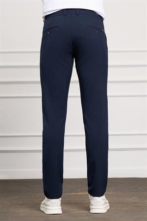 Lacivert Slim Fit Dar Kesim Yan Cep Bağcıklı Jogger Erkek Pantolon