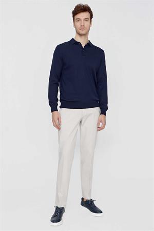 Marine Basic Dinamik Fit Rahat Kesim Polo Yaka Triko Kazak