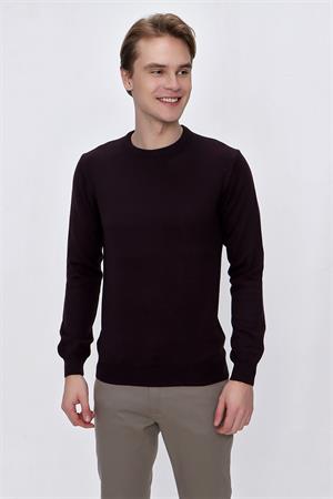 Mor Basic Dinamik Fit Rahat Kesim Bisiklet Yaka HEDİYE KUTULU Triko Kazak