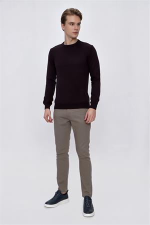 Mor Basic Dinamik Fit Rahat Kesim Bisiklet Yaka HEDİYE KUTULU Triko Kazak