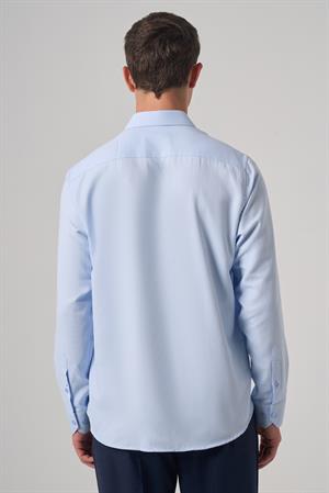 Morven Erkek A. MAVİ Polyester Trend Desenli Dynamic Fit İtalyan Yaka Gömlek