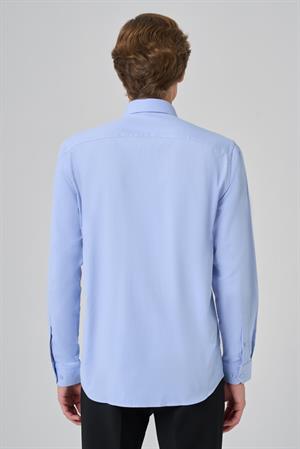 Morven Erkek A. MAVİ Slim Fit Sert Yaka Gömlek