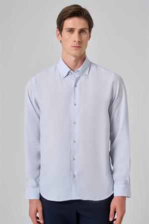 Morven Erkek A. MAVİ Dynamic Fit Düğmeli Yaka Modal Gömlek