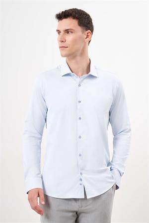 Morven Erkek A. MAVİ Basic Düz Desen İtalyan Yaka Slim Fit Gömlek