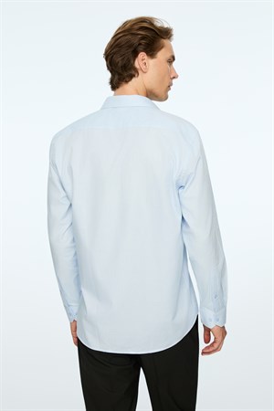Morven Erkek A. MAVİ Basic Regular Fit Sert Yaka Gömlek