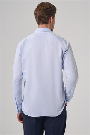 Morven Erkek A. MAVİ Trend Slim Fit İtalyan Yaka Gömlek