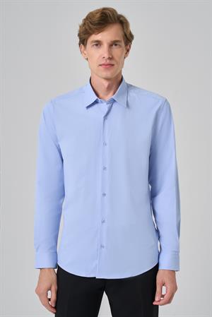 Morven Erkek A. MAVİ Slim Fit Sert Yaka Gömlek