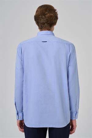 Morven Erkek A. MAVİ Regular Fit Düğmeli Yaka Gömlek