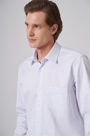 Morven Erkek A. MAVİ Pamuk Trend Pitikareli Regular Fit Sert Yaka Gömlek