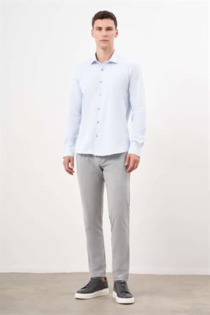 Morven Erkek A. MAVİ Basic Düz Desen İtalyan Yaka Slim Fit Gömlek