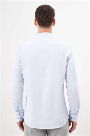 Morven Erkek A. MAVİ Basic Düz Desen İtalyan Yaka Slim Fit Gömlek