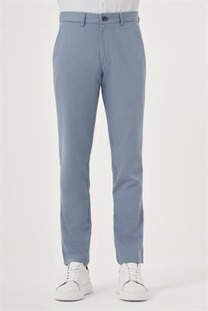 Morven Erkek A. MAVİ Yazlık Pamuk Yan Cep Slim Fit Chino Pantolon