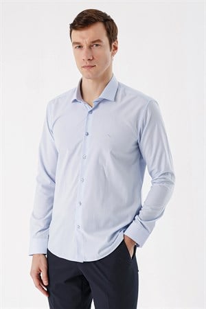 Morven Erkek A. MAVİ Basic Slim Fit Gömlek