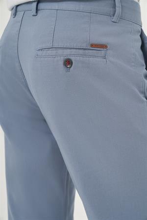 Morven Erkek A. MAVİ Yazlık Pamuk Yan Cep Slim Fit Chino Pantolon