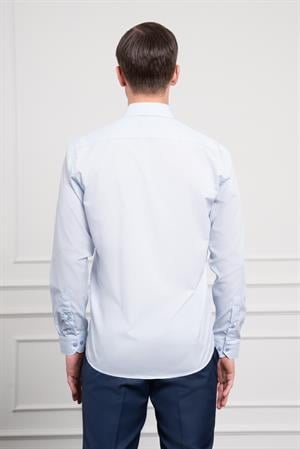 Morven Erkek A. MAVİ Basic Regular Fit Sert Yaka Cepli Gömlek