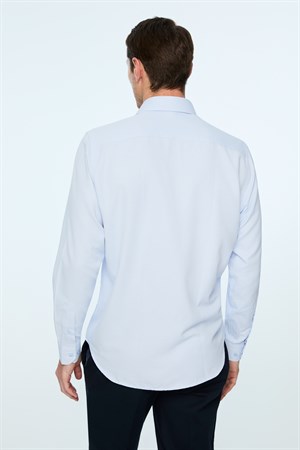 Morven Erkek A. MAVİ Polyester Trend Desenli Dynamic Fit Sert Yaka Gömlek