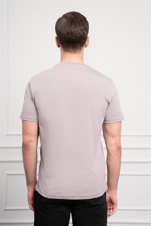 Morven Erkek AÇIK GRİ Basic Bisiklet Yaka Dynamic Fit Pamuk T-Shirt