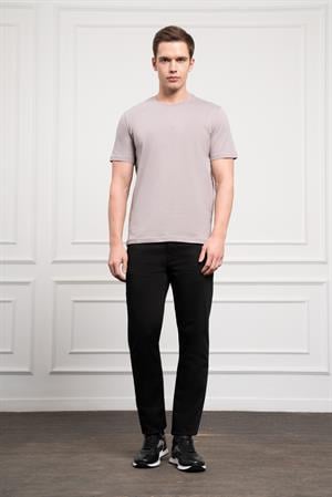 Morven Erkek AÇIK GRİ Basic Bisiklet Yaka Dynamic Fit Pamuk T-Shirt