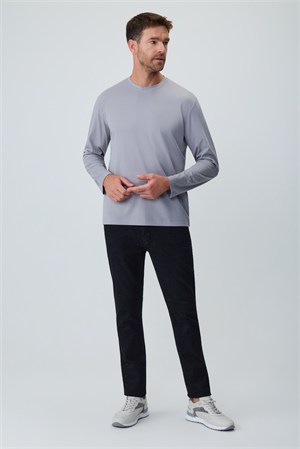 Morven Erkek AÇIK GRİ Bisiklet Yaka Rayon Sweatshirt