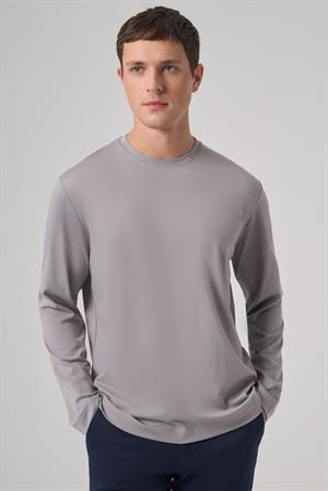Morven Erkek AÇIK GRİ Trend Bisiklet Yaka Rayon Sweatshirt