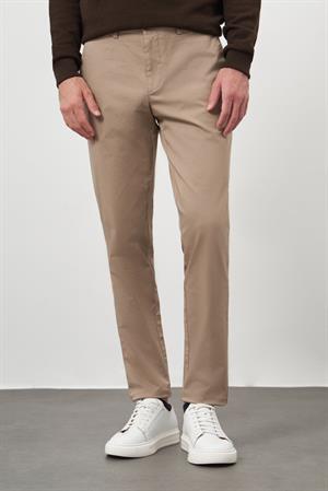 Morven Erkek AÇIK KAHVE Pamuk Yan Cep Slim Fit Chino Pantolon