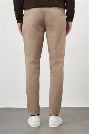 Morven Erkek AÇIK KAHVE Pamuk Yan Cep Slim Fit Chino Pantolon