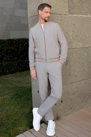 Morven Erkek AÇIK KAHVE Poliviskon Fermaurlı Baharlık Bomber Mont